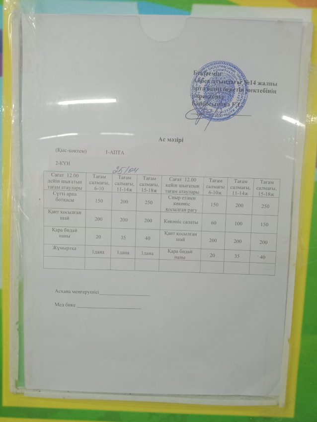 Ас мәзірі